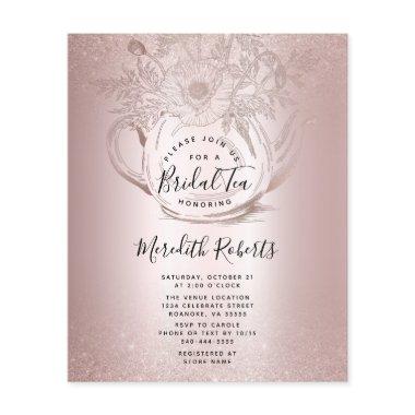 Budget Rose Gold Teapot Bridal Tea