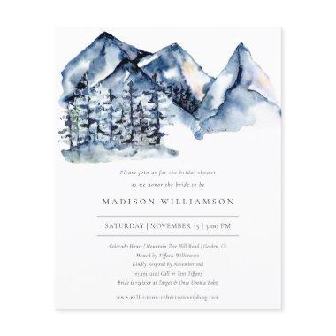 Budget Rustic Blue Mountain  Invite Flyer