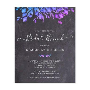 Budget Rustic Botanical Bridal Brunch Invitations C