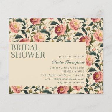 Budget Rustic Country Flower Bridal Shower Invite