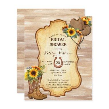 Budget Rustic cowboy boots and hat sunflowers