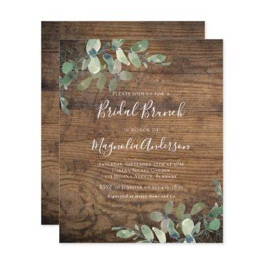 BUDGET Rustic Eucalyptus Bridal Brunch Invitations