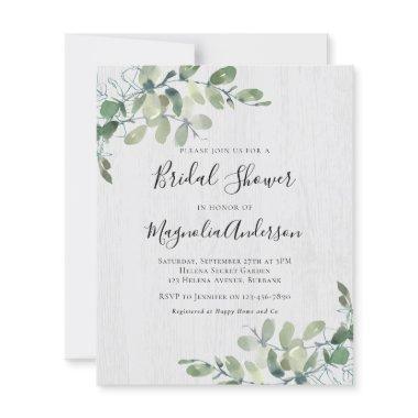 BUDGET Rustic Eucalyptus Bridal Shower Invitations