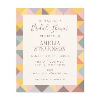 Budget Rustic Geometric Art Bridal Shower Invite