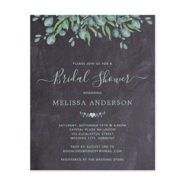 Budget Rustic Greenery Bridal Shower Invitations