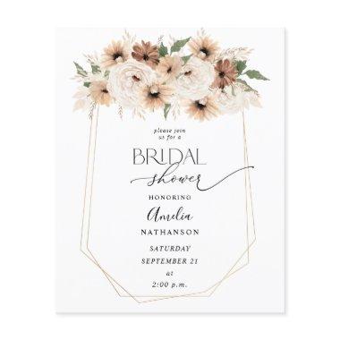 Budget Rustic Neutral Boho Floral  Flyer