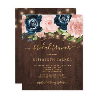 Budget rustic summer wood bridal shower Invitations