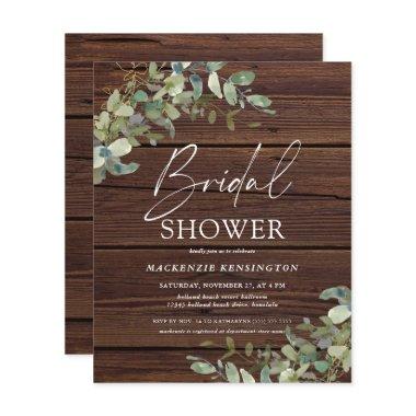 Budget Rustic Wood Eucalyptus Bridal Shower