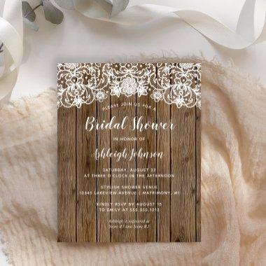 Budget Rustic Wood Lace