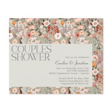 Budget Sage Botanical Boho Couples Shower Invite