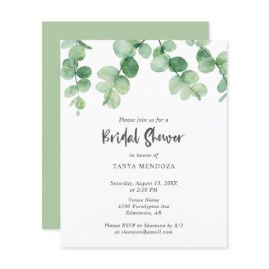 Budget Sage Green Eucalyptus Leaf Bridal Shower