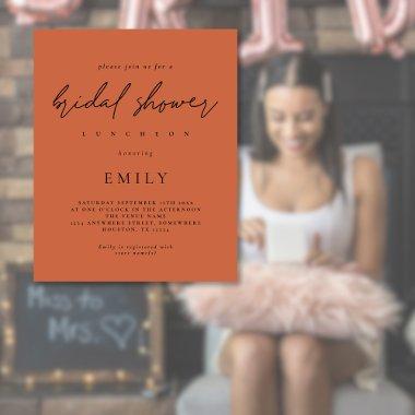 Budget Script  Terracotta Invite