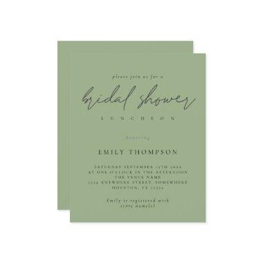 Budget Script Sage Green
