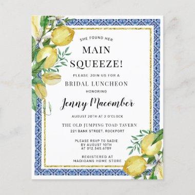 Budget She Found Her Main Squeeze Lemon Invitations
