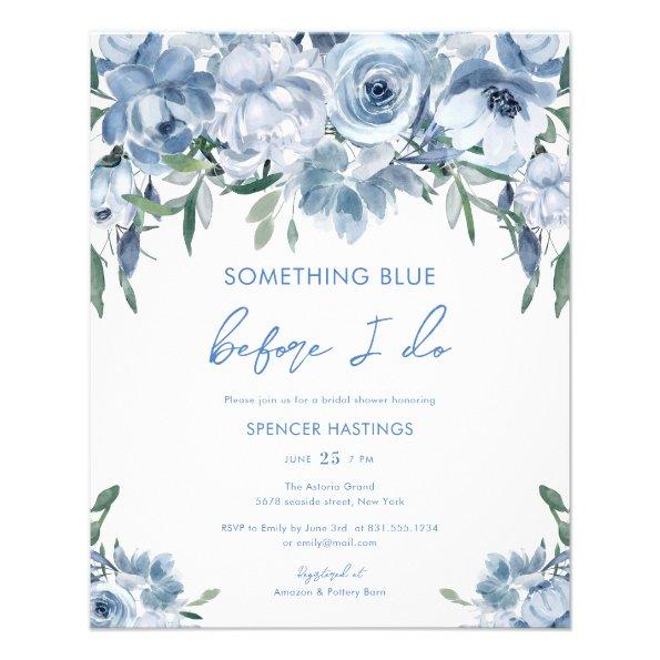 Budget Something Blue Before I Do Bridal Shower Flyer