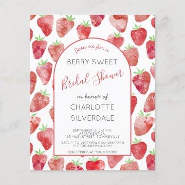 Budget Strawberry Bridal Shower Invitations