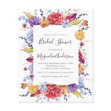 Budget Succulent Bridal Shower Invitations