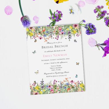 Budget Summer Floral Bridal Brunch Invitations