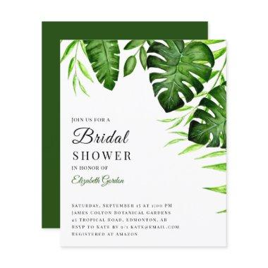 Budget Tropical Bridal Shower Jungle Script Modern