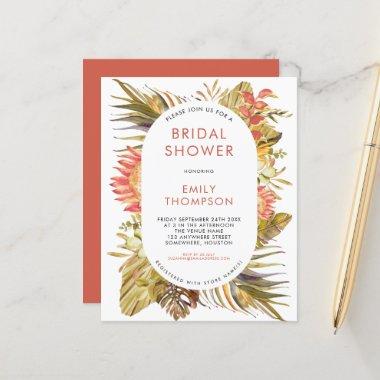 Budget Tropical Foliage Bridal Shower Invitations