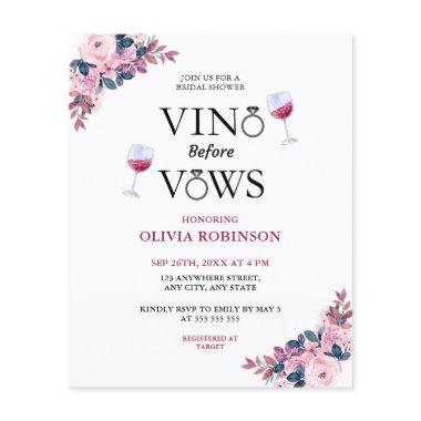 Budget Vino Before Vows  Flyer