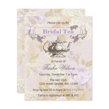 Budget Vintage Purple Bridal Tea Party