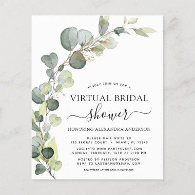 Budget Virtual Bridal Shower Greenery Eucalyptus
