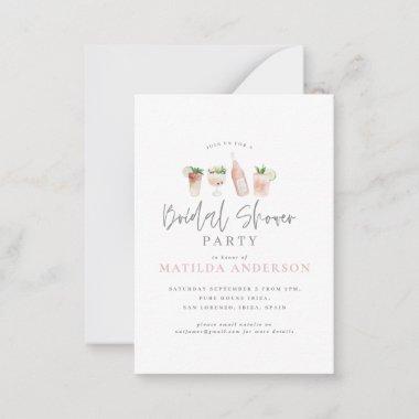 budget watercolor bridal shower party Invitations