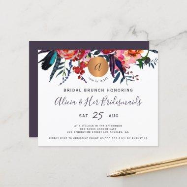 Budget watercolor chic bridal brunch Invitations