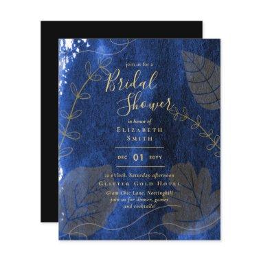 Budget Watercolor Dusty Blue Gold