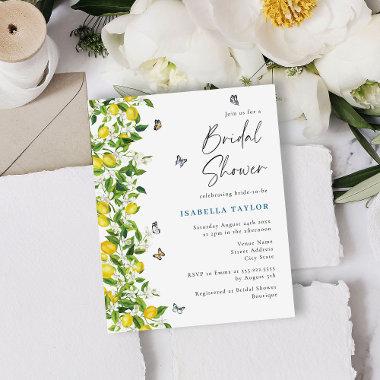 Budget Watercolor Lemon Botanical Bridal Shower