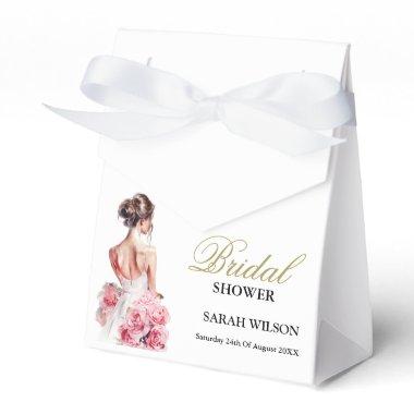 Budget Watercolor Wedding Gown Bridal Shower Favor Boxes