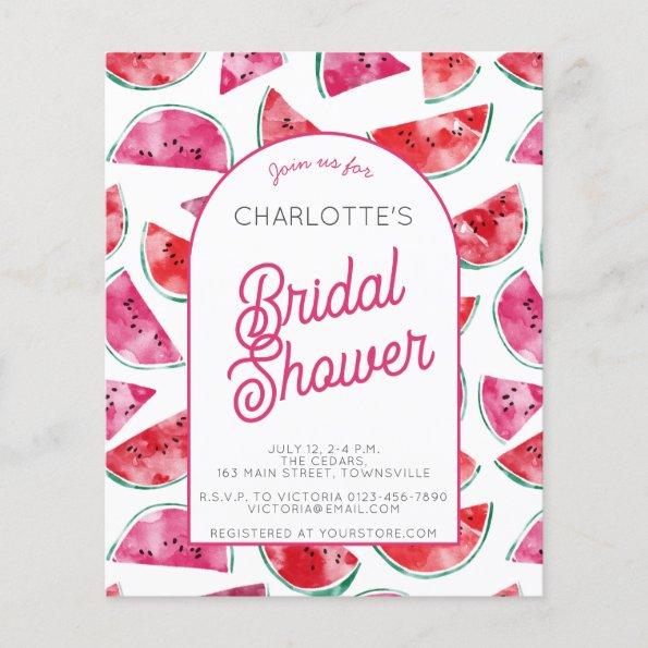 Budget Watermelon Bridal Shower Invitations