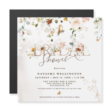 Budget Wildflower Garden Bridal Shower Invitations