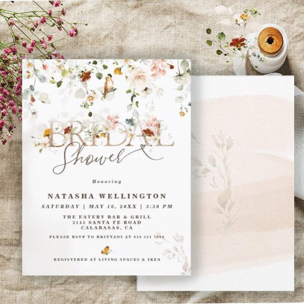 Budget Wildflower Garden Bridal Shower Invitations