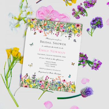 Budget Wildflower Watercolor Floral Bridal Shower