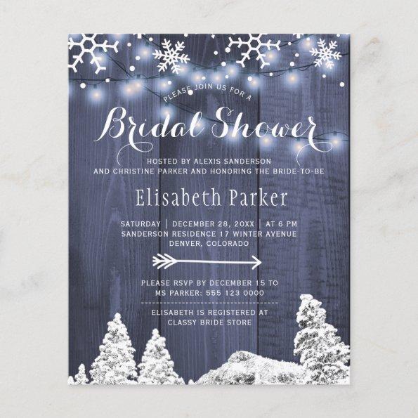 Budget winter wonderland bridal shower Invitations