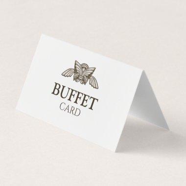 Buffet card template table card with Greece theme