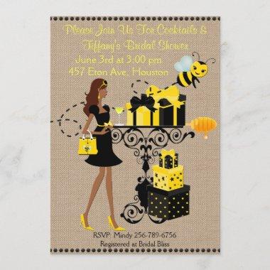 Bumble Bee Cocktail Keep Calm Bridal Shower Invite