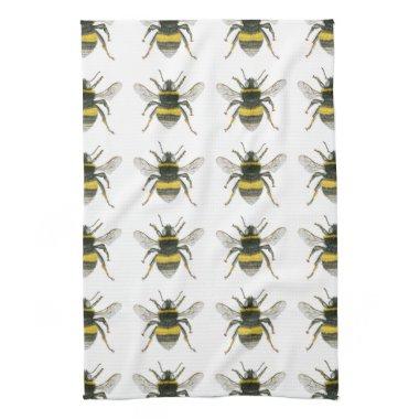 Bumble Bee Pattern Kitchen Towel