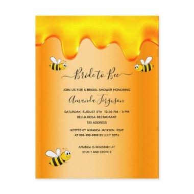 Bumble bees bride to bee honey drips bridal shower postInvitations