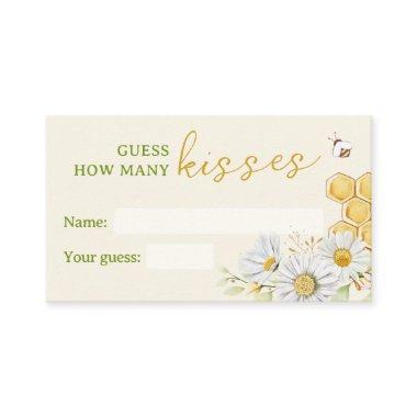 Bumblebee How Many Kisses Bee Baby Game Guessing Enclosure Invitations