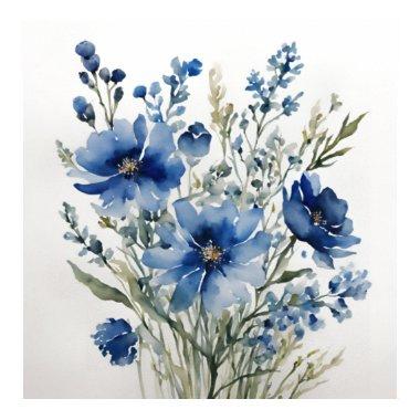 Bunch of Flowers Elegant Watercolor Poster