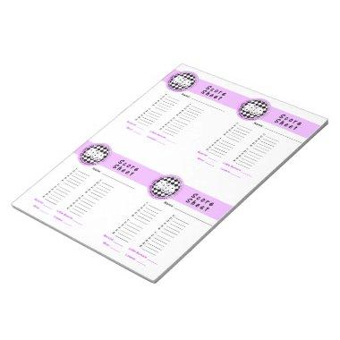 Bunco Chicks Roll with it Score  Purple - 160 Notepad