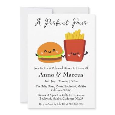 Burger & Fries perfect pair bridal dinner
