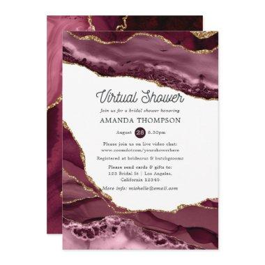Burgundy and Gold Agate Virtual