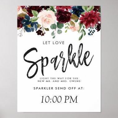 Burgundy Bouquet | Let Love Sparkle Poster