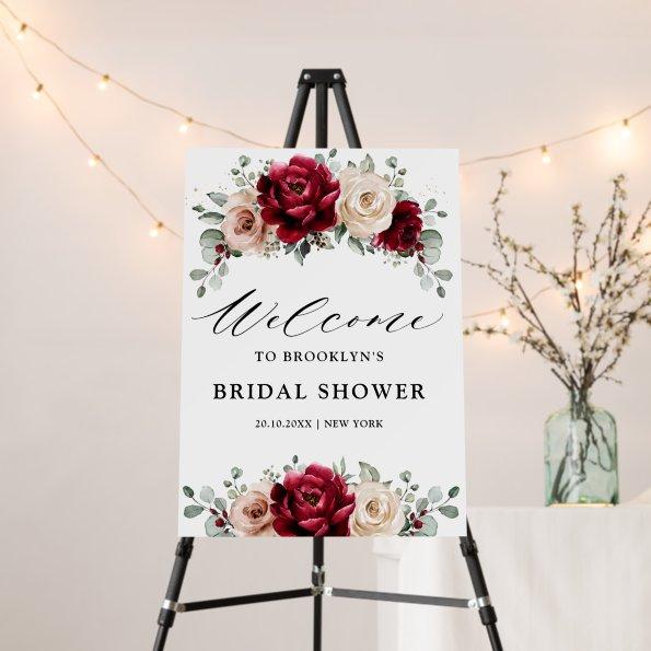 Burgundy Champagne Ivory  Welcome Foam Board