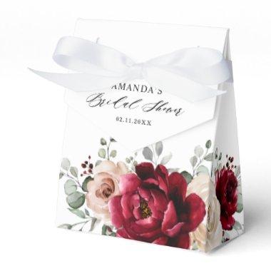 Burgundy Champagne Ivory Mauve Rose  Favor Boxes