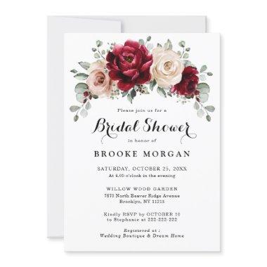 Burgundy Champagne Ivory Mauve Rose
